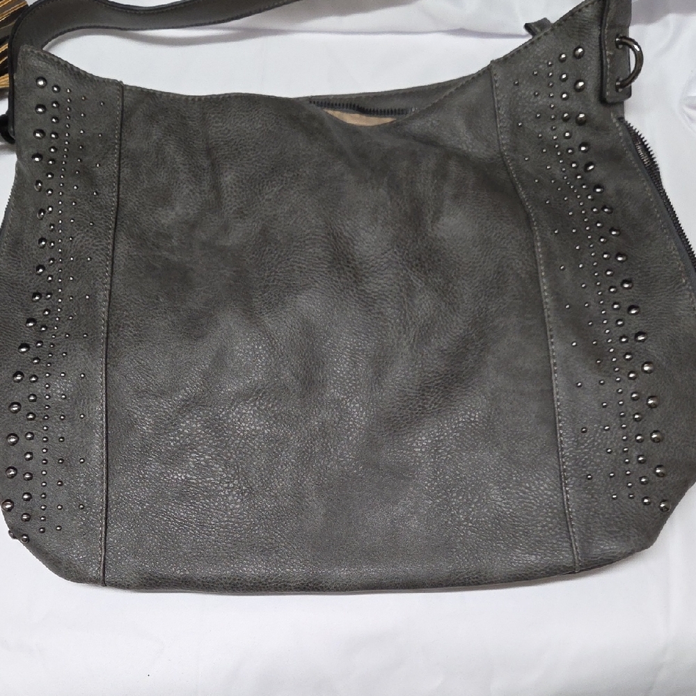 Gray Studded Women's Bag